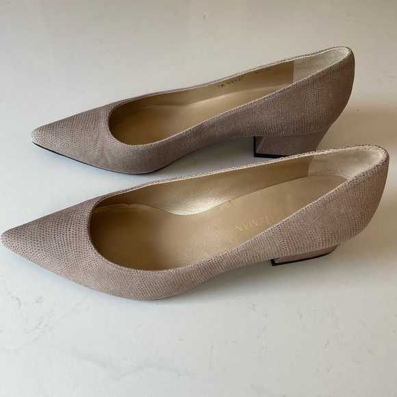 Stuart Weitzman Fawn Goose Bump Heels 8.5M - Picture 5 of 10
